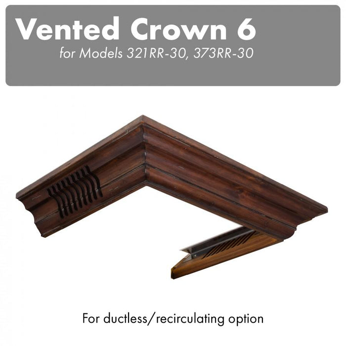 ZLINE Vented Crown Molding for Wall Mount Range Hood, CM6V-300R - Farmhouse Kitchen and Bath