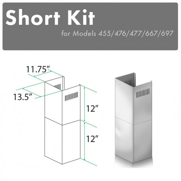 ZLINE Short Kit for 8ft. Ceilings, SK-455/476/477/667/697 - Farmhouse Kitchen and Bath