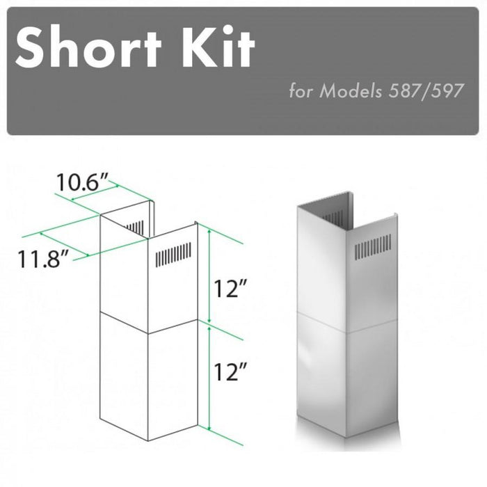 ZLINE Short Kit for 8ft. Ceilings, SK-587/597 - Farmhouse Kitchen and Bath