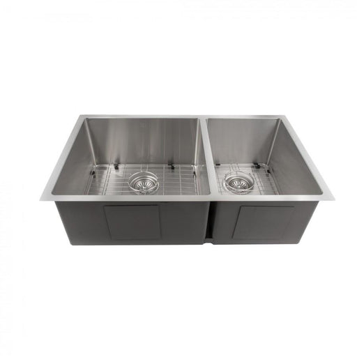 ZLINE 33" Undermount Double Bowl Sink in Stainless Steel, SR60D-33 - Farmhouse Kitchen and Bath