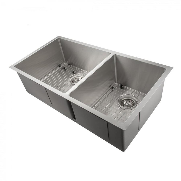 ZLINE 36" Undermount Double Bowl Sink in Stainless Steel, SR60D-36 - Farmhouse Kitchen and Bath