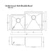 ZLINE Jackson 32" Undermount Double Bowl Sink In DuraSnow Stainless Steel, SRDL-32S - Farmhouse Kitchen and Bath