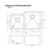 ZLINE Jackson 32"  Undermount Double Bowl Sink In Stainless Steel, SRDL-32 - Farmhouse Kitchen and Bath