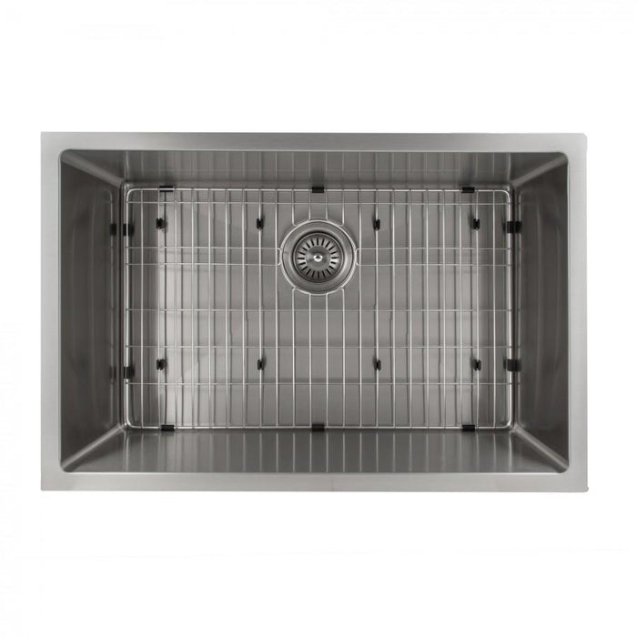 ZLINE 27" Undermount Single Bowl Sink in Stainless Steel, SRS-27 - Farmhouse Kitchen and Bath