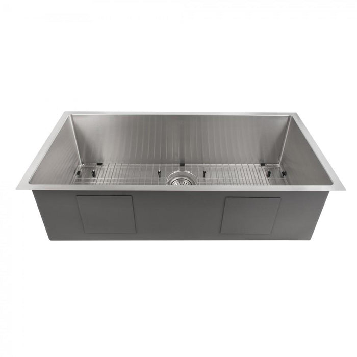 ZLINE 33" Undermount Single Bowl Sink in Stainless Steel, SRS-33 - Farmhouse Kitchen and Bath