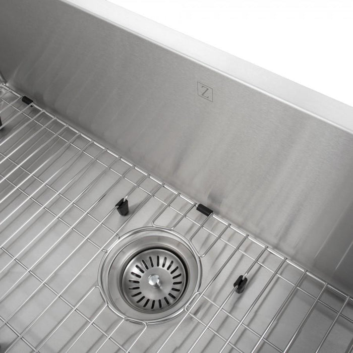 ZLINE 33" Undermount Single Bowl Sink in Stainless Steel, SRS-33 - Farmhouse Kitchen and Bath