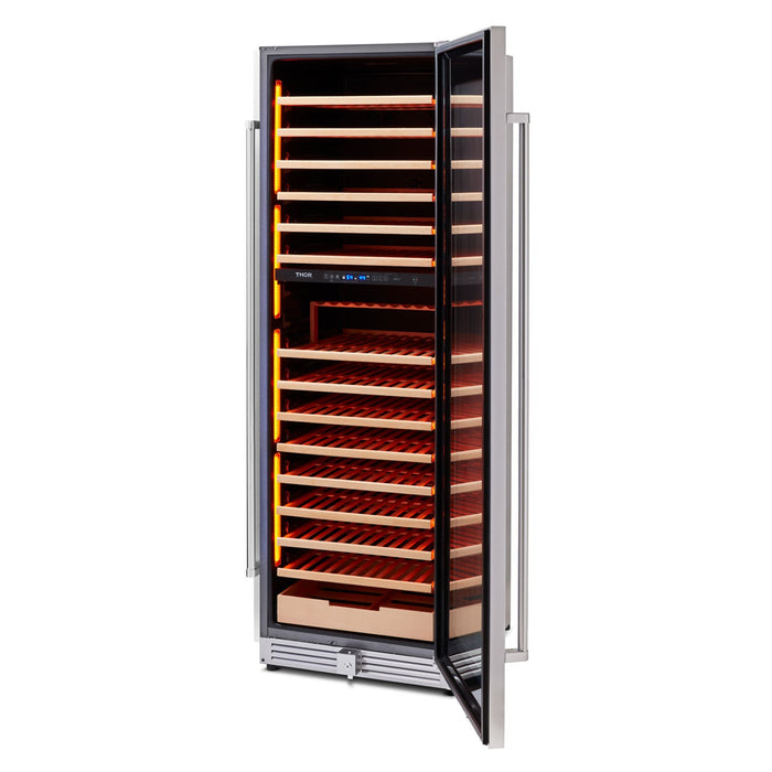 THOR 24 Inch Dual Zone Wine Cooler, 162 Wine Bottle Capacity TWC2403DI - Farmhouse Kitchen and Bath