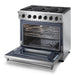 THOR 36" Professional Dual Fuel Range in Stainless Steel, HRD3606U - Farmhouse Kitchen and Bath