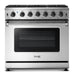 THOR 36" Professional Gas Range in Stainless Steel, LRG3601U - Farmhouse Kitchen and Bath
