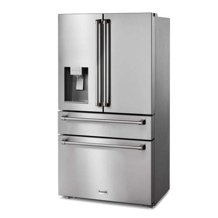 THOR 36 Inch Professional French Door Refrigerator with Ice and Water Dispenser TRF3601FD - Farmhouse Kitchen and Bath