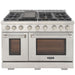 Kucht 48" Professional Propane Range, 7 Burners, Grill, KFX480/LP-S - Farmhouse Kitchen and Bath