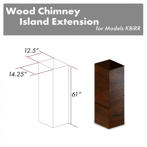 ZLINE 61" Wooden Chimney Extension, Ceilings up to 12.5 ft. (KBiRR-E) - Farmhouse Kitchen and Bath
