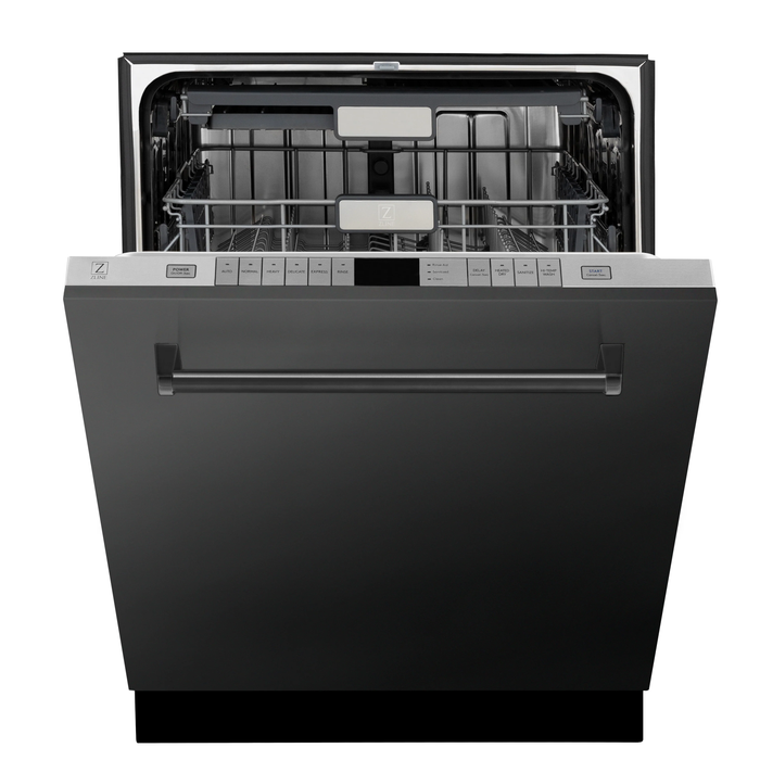 ZLINE 24 in. Panel-Included Monument Series 3rd Rack Top Touch Control Dishwasher with Color Options and Stainless Steel Tub DWMT-BS-24 - Farmhouse Kitchen and Bath