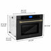 ZLINE 30" Autograph Edition Single Wall Oven with Self Clean and True Convection in Black Stainless Steel Gold Accent AWSZ-30-BS-G - Farmhouse Kitchen and Bath