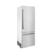 ZLINE 30" 16.1 cu. ft. Built-In 2-Door Bottom Freezer Refrigerator with Internal Water and Ice Dispenser in Stainless Steel RBIV-304-30 - Farmhouse Kitchen and Bath