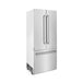 ZLINE 36" 19.6 cu. ft. Built-In 3-Door French Door Refrigerator with Internal Water and Ice Dispenser in Stainless Steel RBIV-304-36 - Farmhouse Kitchen and Bath
