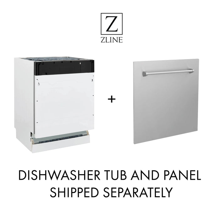 ZLINE Autograph 18" Dishwasher Stainless Door, Black DWVZ-304-18 - Farmhouse Kitchen and Bath