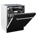 ZLINE 24" Dishwasher in Black Matte panel, Stainless Tub, DWV-BLM-24 - Farmhouse Kitchen and Bath