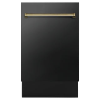 ZLINE Autograph 18" Dishwasher Black Stainless, DWVZ-BS-18-G