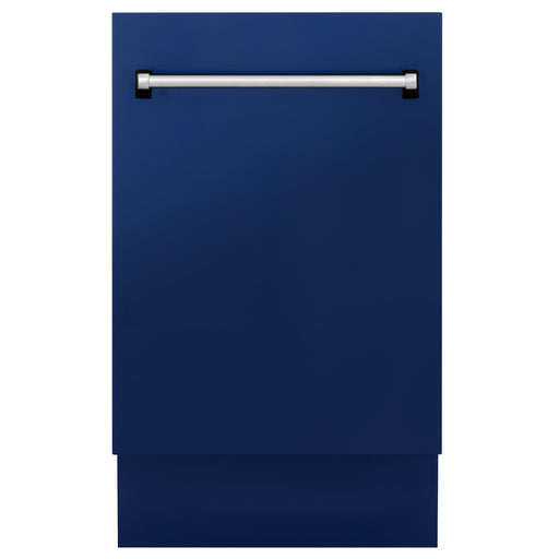 ZLINE 18" Dishwasher in Blue gloss panel, Stainless Tub, DWV-BG-18 - Farmhouse Kitchen and Bath