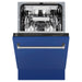 ZLINE 18" Dishwasher in Blue matt panel, Stainless Tub, DWV-BM-18 - Farmhouse Kitchen and Bath