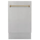 ZLINE Autograph 18" Dishwasher Stainless Door, Black DWVZ-304-18