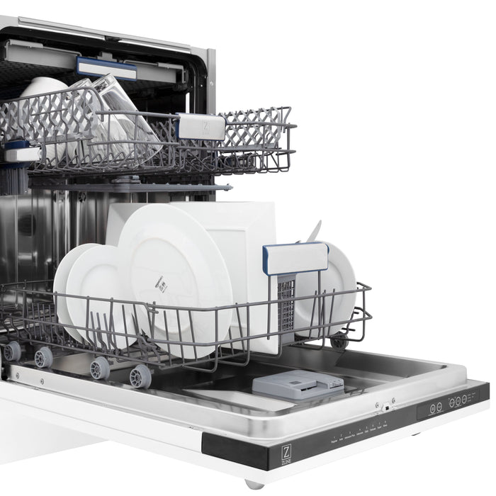 24" Dishwasher with White Matt panel, Stainless Tub, DWV-WM-24 - Farmhouse Kitchen and Bath