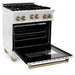ZLINE 30" Autograph Gas Range, DuraSnow Stainless, RGSZ-SN-30-CB - Farmhouse Kitchen and Bath