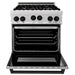 ZLINE 30" Autograph Gas Range Gas, DuraSnow, RGSZ-SN-30-MB - Farmhouse Kitchen and Bath