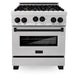ZLINE 30" Autograph Gas Range Gas, DuraSnow, RGSZ-SN-30-MB