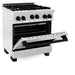 ZLINE 30" Autograph Gas Range Gas, DuraSnow, RGSZ-SN-30-MB - Farmhouse Kitchen and Bath