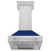 ZLINE 30" DuraSnow® Stainless Steel Range Hood with Color Shell Options 8654SNX-BG-30 - Farmhouse Kitchen and Bath