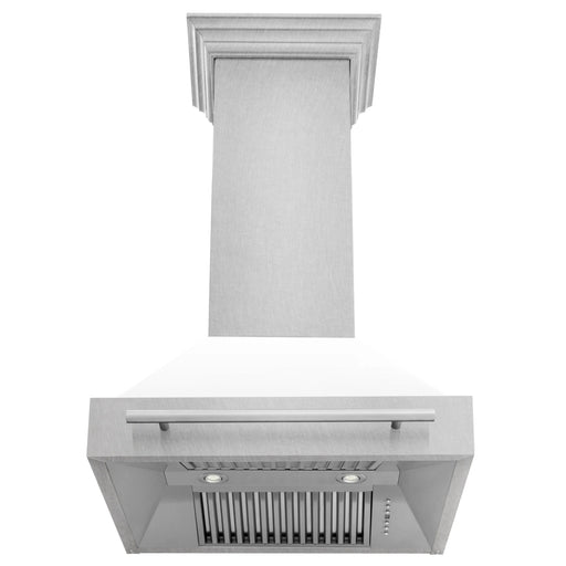 ZLINE 30" DuraSnow® Stainless Steel Range Hood with Color Shell Options 8654SNX-WM-30 - Farmhouse Kitchen and Bath