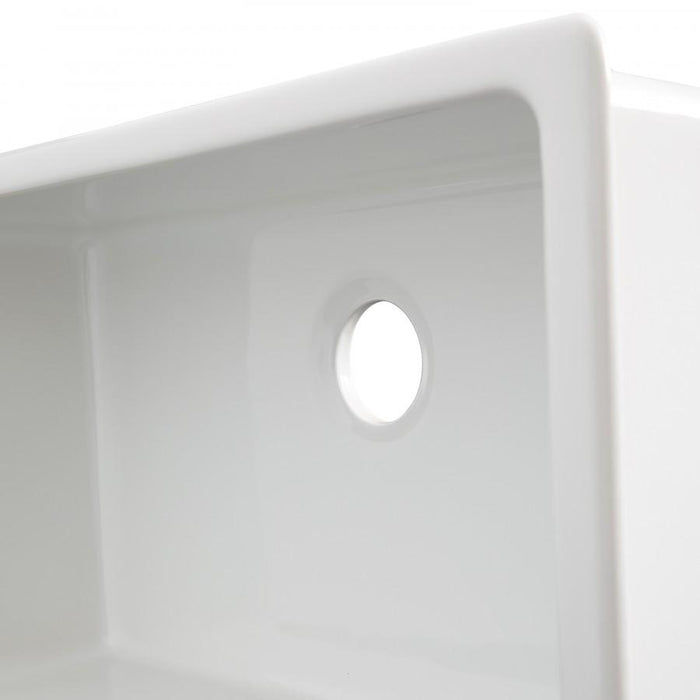 ZLINE 30" Dual Mount Fireclay Sink, White Gloss, FRC5124-WH-30 - Farmhouse Kitchen and Bath