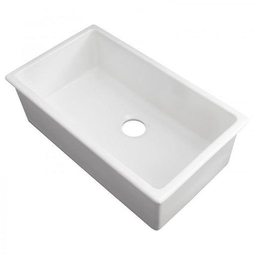 ZLINE 30" Dual Mount Fireclay Sink, White Gloss, FRC5124-WH-30 - Farmhouse Kitchen and Bath