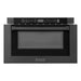 ZLINE 24" 1.2 cu. ft. Built-in Microwave Drawer with a Traditional Handle in Black Stainless Steel, MWD-1-BS-H - Farmhouse Kitchen and Bath