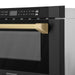 ZLINE Autograph Edition 24" 1.2 cu. ft. Built-in Microwave Drawer in Black Stainless Steel and Champagne Bronze Accents MWDZ-1-BS-H-CB - Farmhouse Kitchen and Bath