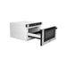 ZLine Autograph Edition Microwave Drawer with Traditional Handle in DuraSnow and Matte Black MWDZ-1-SS-H-MB - Farmhouse Kitchen and Bath