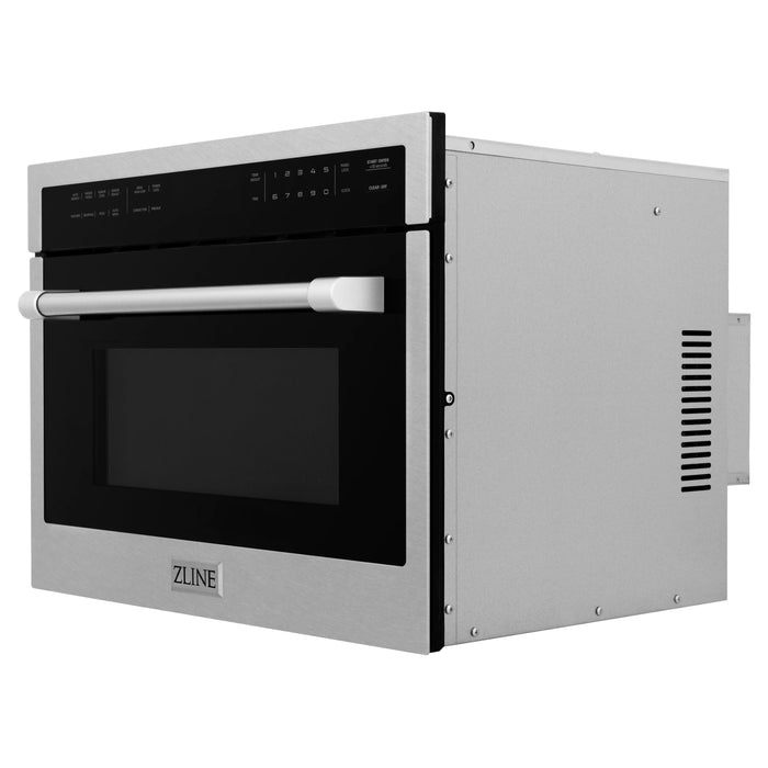 ZLINE 24" Built-in Convection Microwave Oven in DuraSnow® with Speed and Sensor Cooking MWO-24-SS - Farmhouse Kitchen and Bath
