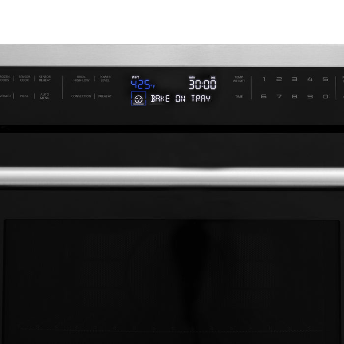 ZLINE 30" Microwave Wall Oven, DuraSnow Stainless Traditional MWO-30-SS - Farmhouse Kitchen and Bath