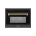 ZLINE Autograph Edition 24" 1.6 cu ft. Built-in Convection Microwave Oven in Black Stainless Steel and Champagne Bronze Accents MWOZ-24-BS-CB - Farmhouse Kitchen and Bath