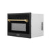 ZLINE Autograph Edition 24" 1.6 cu ft. Built-in Convection Microwave Oven in Black Stainless Steel and Champagne Bronze Accents MWOZ-24-BS-CB - Farmhouse Kitchen and Bath