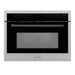 ZLINE Autograph Edition 24" 1.6 cu ft. Built-in Convection Microwave Oven in Stainless Steel and Matte Black Accents MWOZ-24-MB - Farmhouse Kitchen and Bath