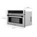 ZLINE Autograph Edition 30” 1.6 cu ft. Built-in Convection Microwave Oven in Fingerprint Resistant Stainless Steel and Matte Black Accents MWOZ-30-SS-MB - Farmhouse Kitchen and Bath