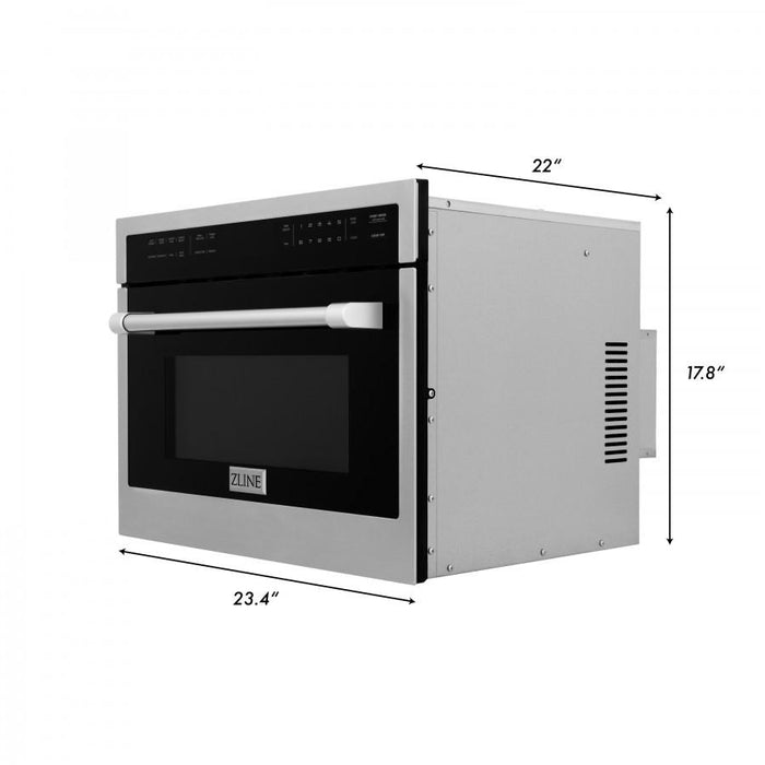 ZLINE 24" Microwave Wall Oven, Stainless Steel, MWO-24 - Farmhouse Kitchen and Bath