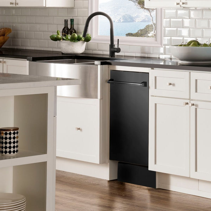 18" ZLINE Dishwasher In Black Stainless, With Stainless Tub, DW-BS-18 - Farmhouse Kitchen and Bath