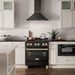 ZLINE 30" Autograph Gas Range, Black Stainless, Gold Accents, RGBZ-30-G - Farmhouse Kitchen and Bath