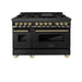 ZLINE 48" Autograph Addition Gas Range, Black stainless, RGBZ-48-CB - Farmhouse Kitchen and Bath