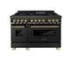 ZLINE 48" Autograph Addition Gas Range, Black stainless, RGBZ-48-CB