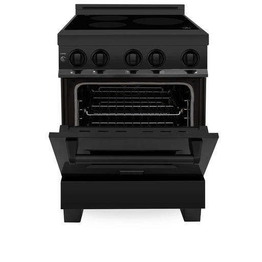 ZLINE 24" 2.8 cu. ft. Induction Range with a 3 Element Stove and Electric Oven in Black Stainless Steel RAIND-BS-24 - Farmhouse Kitchen and Bath